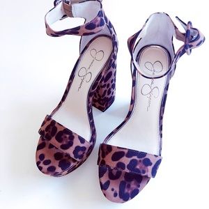 Jessica Simpson Platform Sandals Leopard size 7